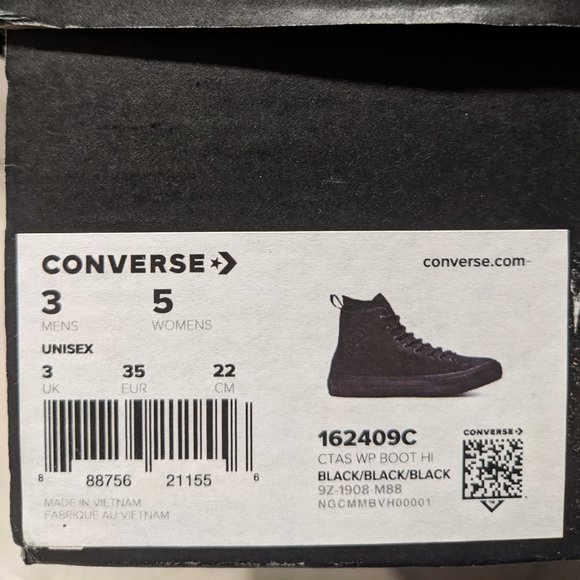 NEW Waterproof Converse Chuck Taylor All Star - Women's 5 - Picture 13 of 13